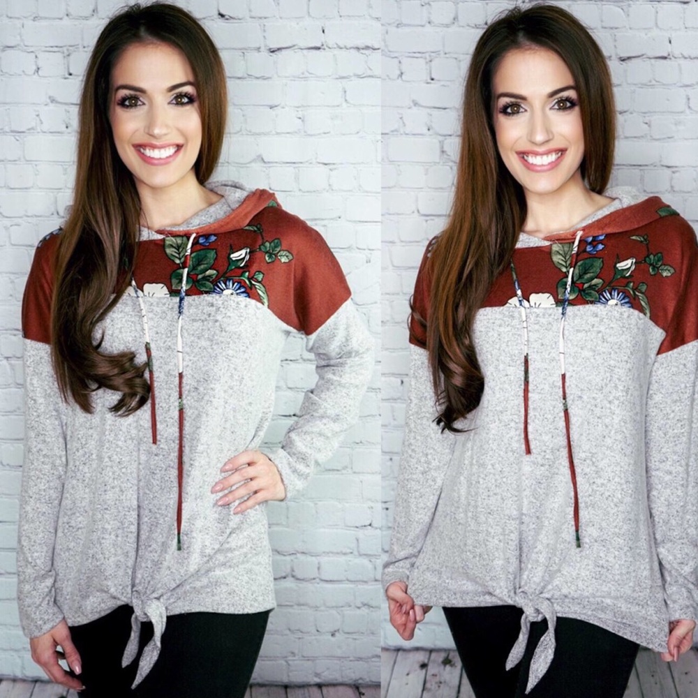 Ultra soft Hacci knot hoodie - Picture 3 of 5